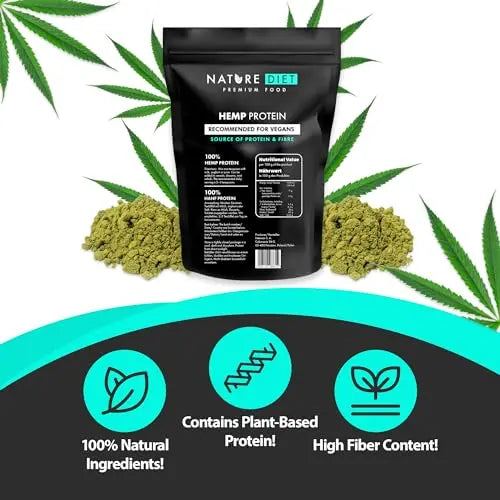 Nature Diet - Hemp Protein 1000g , Vegan , Protein Powder , Plant-Based Nature Diet