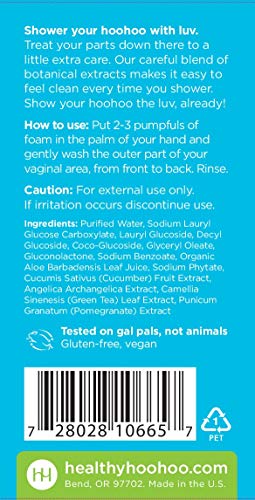 healthy hoohoo Gentle Feminine Foaming Cleanser - All Natural, Paraben- and Fragrance-free (5 fl oz) - AB Mystery