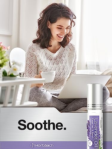 Lavender Essential Oil Roll On Blend | .33 fl oz (Pack of 2) | Roller for Skin | by Horbaach - AB Mystery