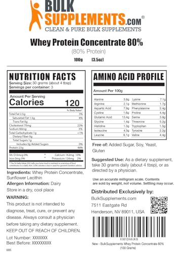 BULKSUPPLEMENTS.COM Whey Protein Concentrate Powder - Unflavored Protein Powder - AB Mystery