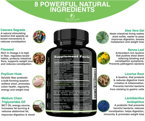 THE ENCLARE NUTRITION Colon Cleanser Detox. Premium 15 Day Fast-Acting Diet Pills - AB Mystery