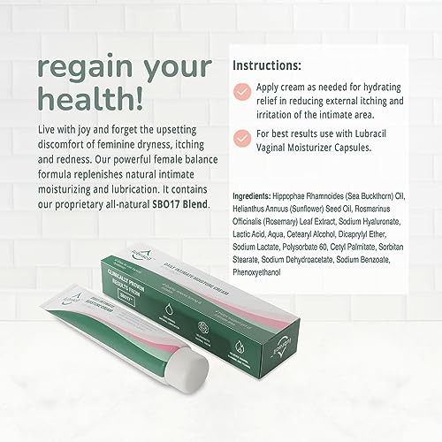 Lubracil - Topical Vulva Cream - Daily Care Moisturizer Helping with Vaginal Dryness, Burning, - AB Mystery