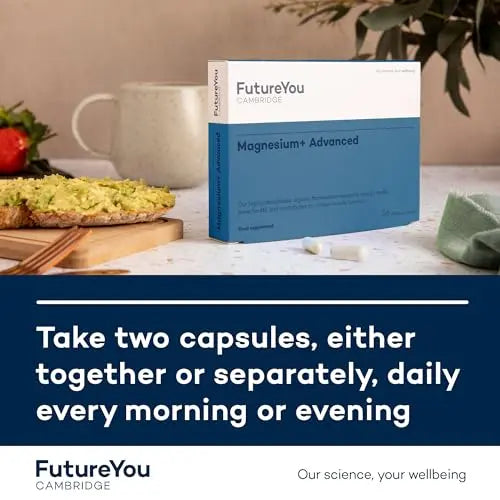 FutureYou Magnesium+ Advanced (28 Capsules). High Strength Magnesium Supplements for Women & Men - AB Mystery