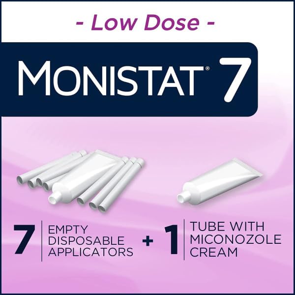 Monistat 7 Vaginal Cream with Tube Plus 7 Disposable Applicators, Anti-Fungal, For Most Vaginal Yeast - AB Mystery