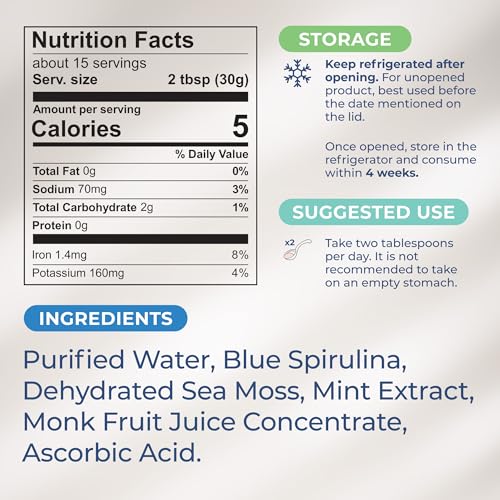 TrueSeaMoss Wildcrafted Irish Sea Moss Gel – Nutritious Raw Seamoss Rich in Minerals - AB Mystery