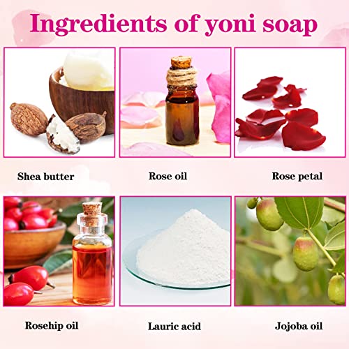 Matchone 3 PCS Yoni Soap Bar & Essential Oil, PH Balance Eliminates Odor Heals and Soothes - AB Mystery