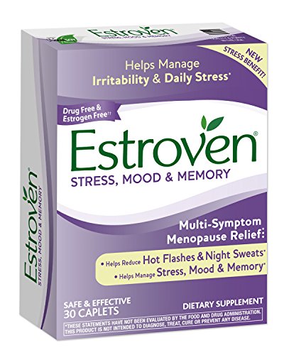 Estroven Stress Plus Mood & Memory | Menopause Relief Dietary Supplement | Safe Multi-Symptom Relief - AB Mystery