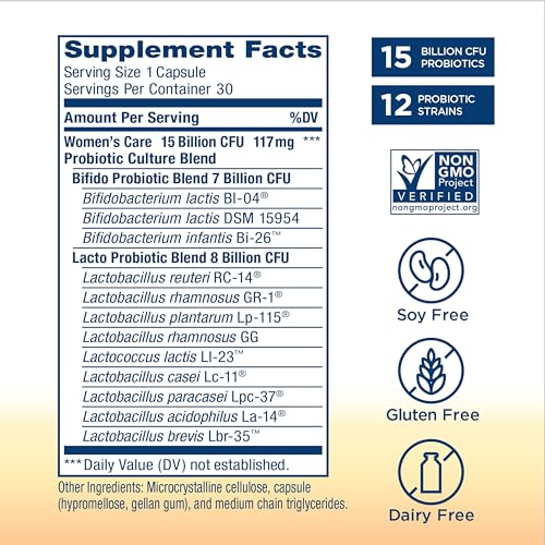 Renew Life Women's Probiotic Capsules, Supports pH Balance for Women, Vaginal, Urinary - AB Mystery