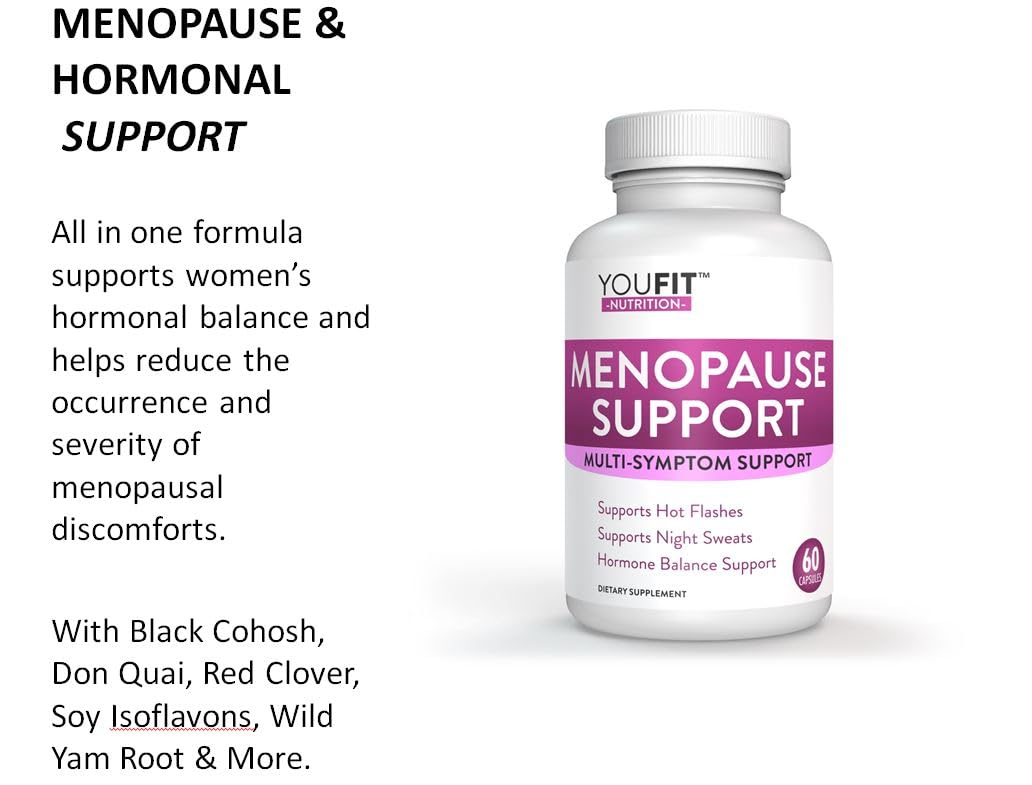 YouFit Nutrition Menopause Relief Capsules for Women - Natural Menopause Supplements - AB Mystery