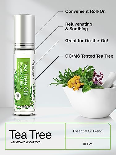 Horbaach Tea Tree Essential Oil Roll On Blend | .33 fl oz (Pack of 2) | Roller for Skin - AB Mystery