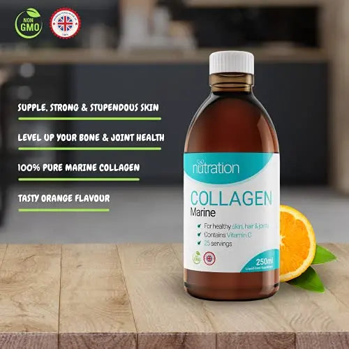 Marine Collagen Liquid | 25 x 10ml Servings | Liquid Collagen Drink for Women and Men | Pure Marine Collagen for Strong Bones & Joints - AB Mystery