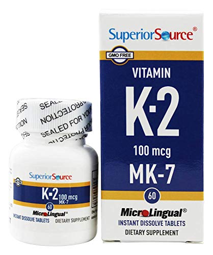 Superior Source Vitamin K2 MK-7 (Menaquinone-7), 100 mcg, Quick Dissolve MicroLignual - AB Mystery