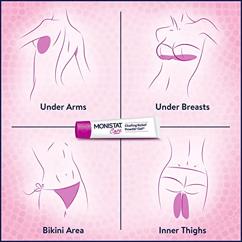 Monistat Chafing Relief Powder Gel, Anti-Chafe Protection, Fragrance Free Chafing Gel, 1.5 Oz, 1 Pack - AB Mystery