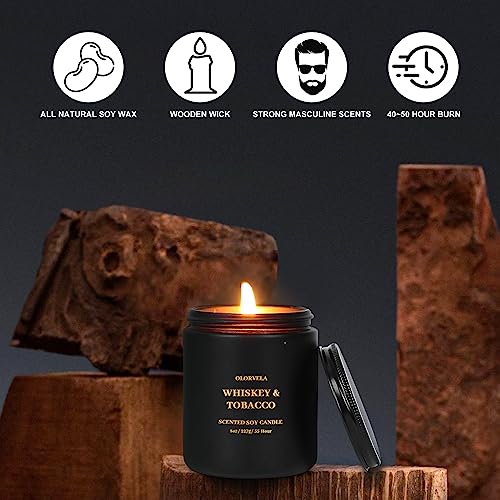 olorvela Scented Candles for Men Candles for Home Scented Candles Gifts for Women and Men 8oz - AB Mystery