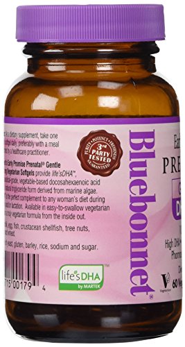 BlueBonnet Early Promise Prenatal Gentle DHA 200 mg Vegetable Capsules, 60 Count Bluebonnet