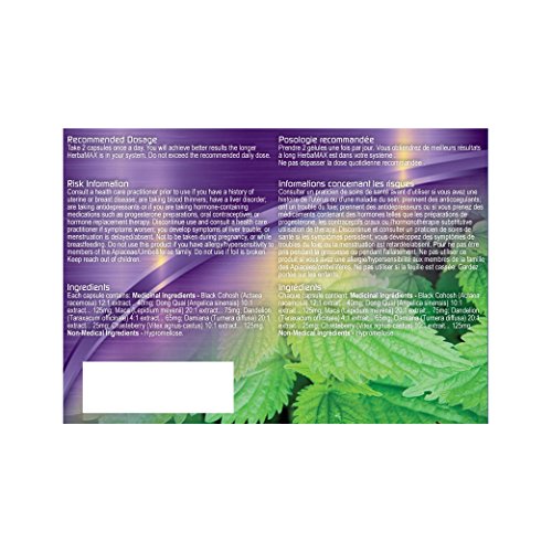 Herbamax Menopause Lubrication & Hot Flash Relief 100% Herbal Health Canada Licenced - AB Mystery