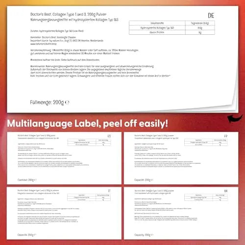 Doctor's Best, Pure Collagen Type 1 and 3 (Collagen Type 1 and 3), 200g Powder - AB Mystery