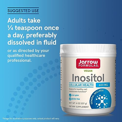 Jarrow Formulas Inositol 600 mg, Dietary Supplement for Cellular Health Support, 8 oz - AB Mystery