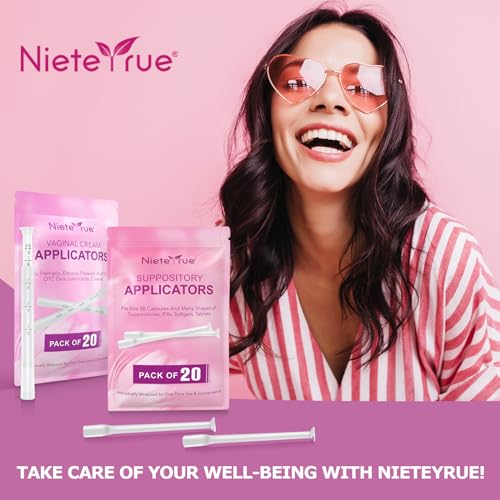 Nieteyrue 20-Packs Suppository Applicators for Women, Disposable, Individually Wrapped - AB Mystery