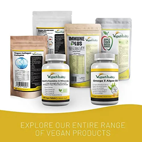 Vegan Collagen Supplement for Skin, Hair, Nails, Joints & Bones with Vegan Vitality