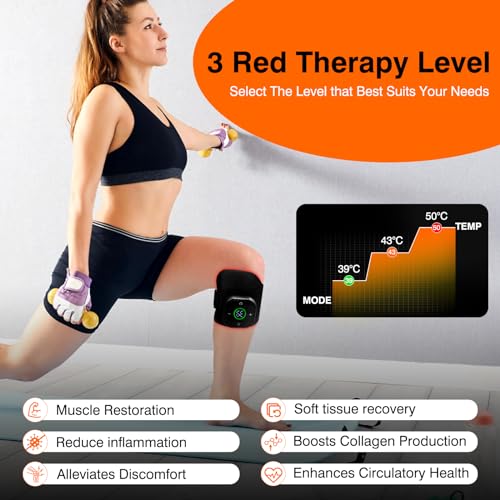 Cordless Red Light Therapy for Knee, Infrared Light Therapy Devices for Knee Pain Relief, Meniscus Injury - AB Mystery