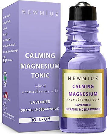 Calm Magnesium Roller Lavender Orange Cedarwood Essential Oil Roll On Calming Aromatherapy Self Care