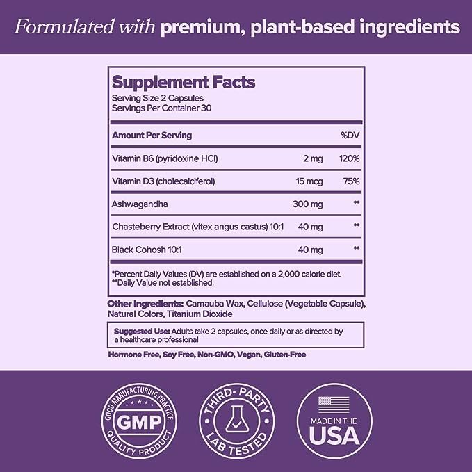 MENO Vitamins for Menopause, 30 Servings (Pack of 1) - Hormone-Free Menopause Supplements O Positiv