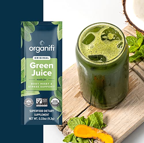 Organifi: GO Packs - Green Juice - Organic Superfood Supplement Powder - 30 Count - AB Mystery