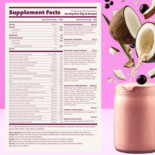 Ka’Chava All-In-One Nutrition Shake Blend, Coconut Acai, 85+ Superfoods, Nutrients - AB Mystery