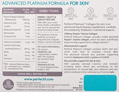 Perfectil Platinum Collagen for Skin 10 x 50 ml - AB Mystery