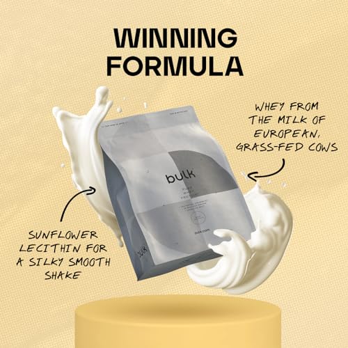 Bulk Pure Whey Protein Powder Shake, White Chocolate, 2.5 kg, Packaging May Vary Bulk