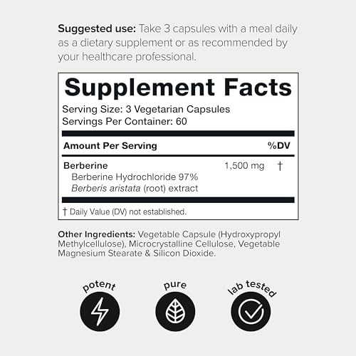 Toniiq Ultra High Strength Berberine 1500mg from The Himalayas Berberine Supplement - AB Mystery