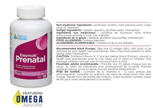 Platinum Naturals EasyMulti Prenatal, 120 CT Platinum