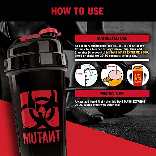 Mutant Mass Extreme Gainer Whey Protein Powder, Build Muscle Size & Strength with High-Density Clean Calories Mutant