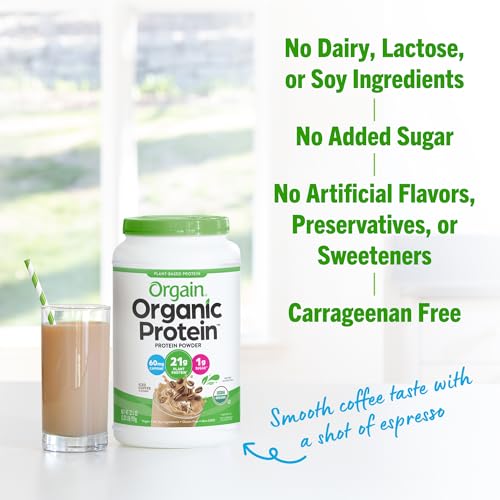 Orgain Organic Vegan Protein Powder, Iced Coffee - 21g Plant Based Protein, Gluten Free - AB Mystery