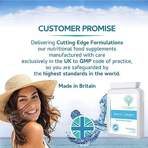 Marine Collagen 600mg 60 Capsules - Highly Bioavailable Naticol® Type 1 - AB Mystery