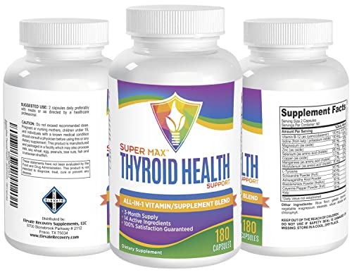 3-Month Thyroid Support Supplement (All-in-1 Formula) with 14 Active Ingredients - AB Mystery
