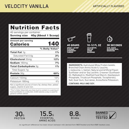 Optimum Nutrition Platinum Hydrowhey Protein Powder, 100% Hydrolyzed Whey Isolate - AB Mystery