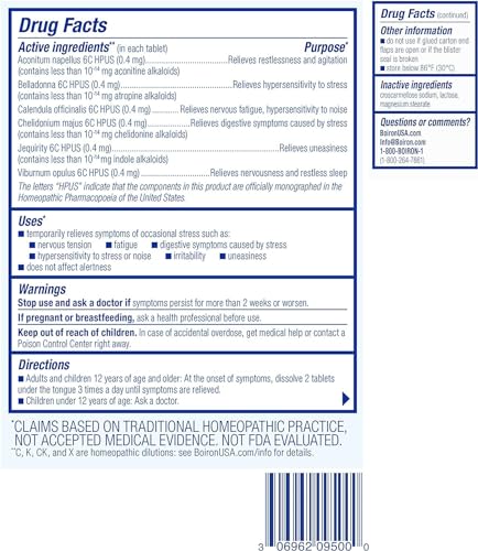 Boiron StressCalm for Relief of Stress, Anxiousness, Nervousness, Irritability, and Fatigue - 60 Count - AB Mystery