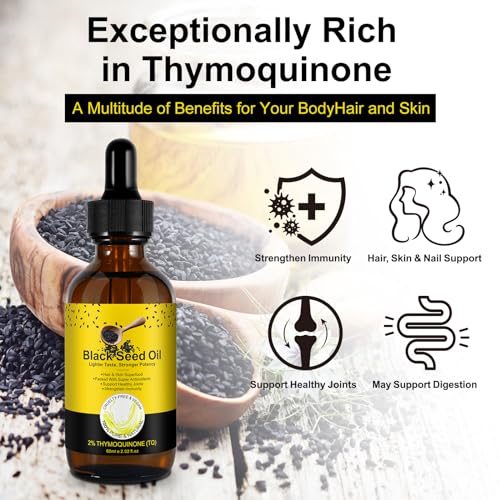 2 Pack Black Seed Oil, Organic Cold Pressed Unrefined Black Seed Oil, Pure Natural Black - AB Mystery