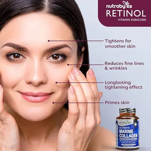 High Strength Marine Collagen with Hyaluronic Acid, Retinol and Vitamin C - AB Mystery