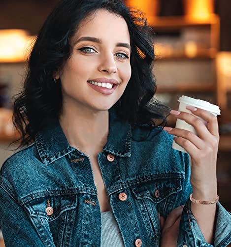 UtenoTureH Magnetic Copper Bracelet for Women for Arthritis, 6.5'' Adjustable Solid Copper Bracelet - AB Mystery