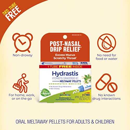 Boiron Hydrastis Canadensis 6C Homeopathic Medicine for Post-Nasal Drip Relief, Excess Mucus - AB Mystery