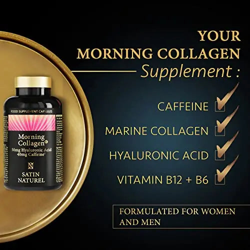 Marine Collagen - 60 Capsules of Type 1 Hydrolysed Marine Collagen SatinNaturel