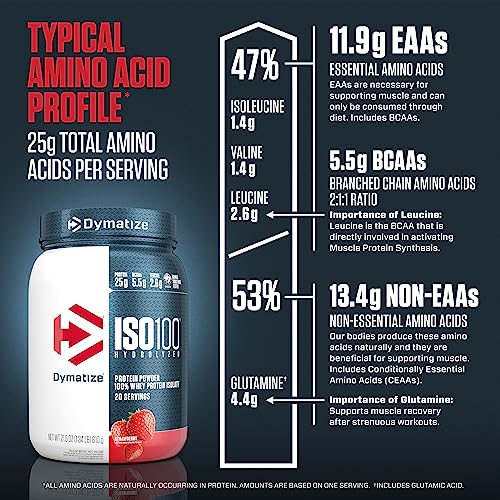 Dymatize ISO100 Hydrolyzed Protein Powder, 100% Whey Isolate Protein, 25g of Protein - AB Mystery