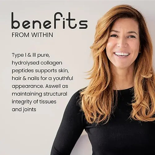 Bovine Collagen Peptides Powder 500g - 50 Servings - 100% Pure, Hydrolysed, Type 1 & 3-19 Amino Acids VitaBright