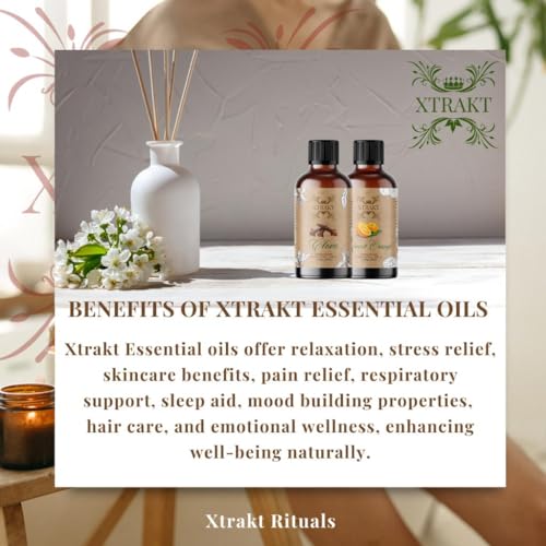 XTRAKT Pure Rose Essential Oil - Therapeutic Grade Aromatherapy Oil for Elegance and Emotional Balance - AB Mystery