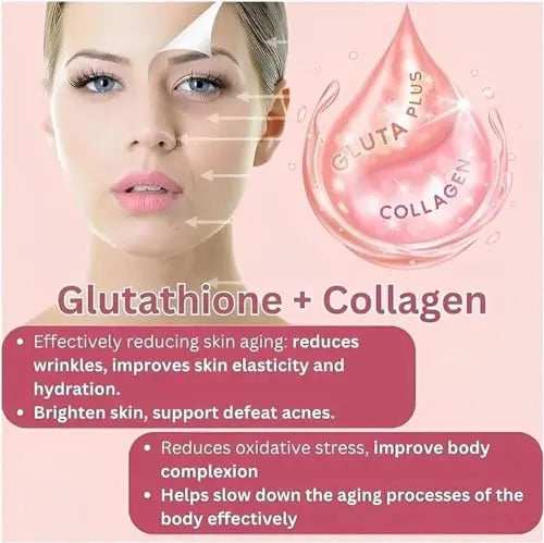 Glutathione Collagen Gummies,Glutathione Collagen Glow Gummies for Dark Spot,60 Pieces - AB Mystery
