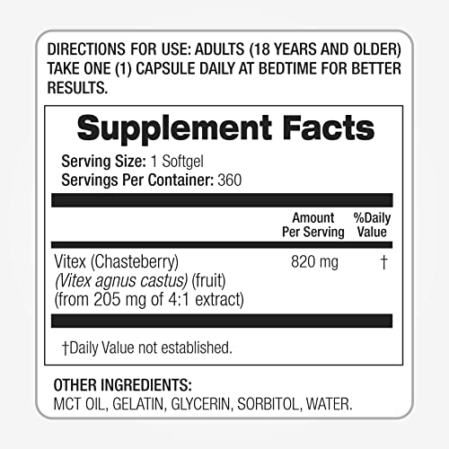 FITO MEDIC'S Lab - Vitex Supplement for Women - chasteberry- Menopause Support - 820 mg - AB Mystery