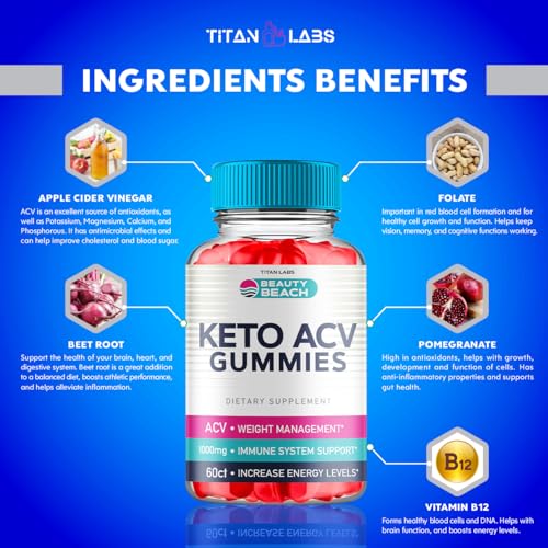 (5 Pack) Beauty Beach Keto ACV Gummies, Beauty Beach Keto ACV Gummies Advanced - AB Mystery